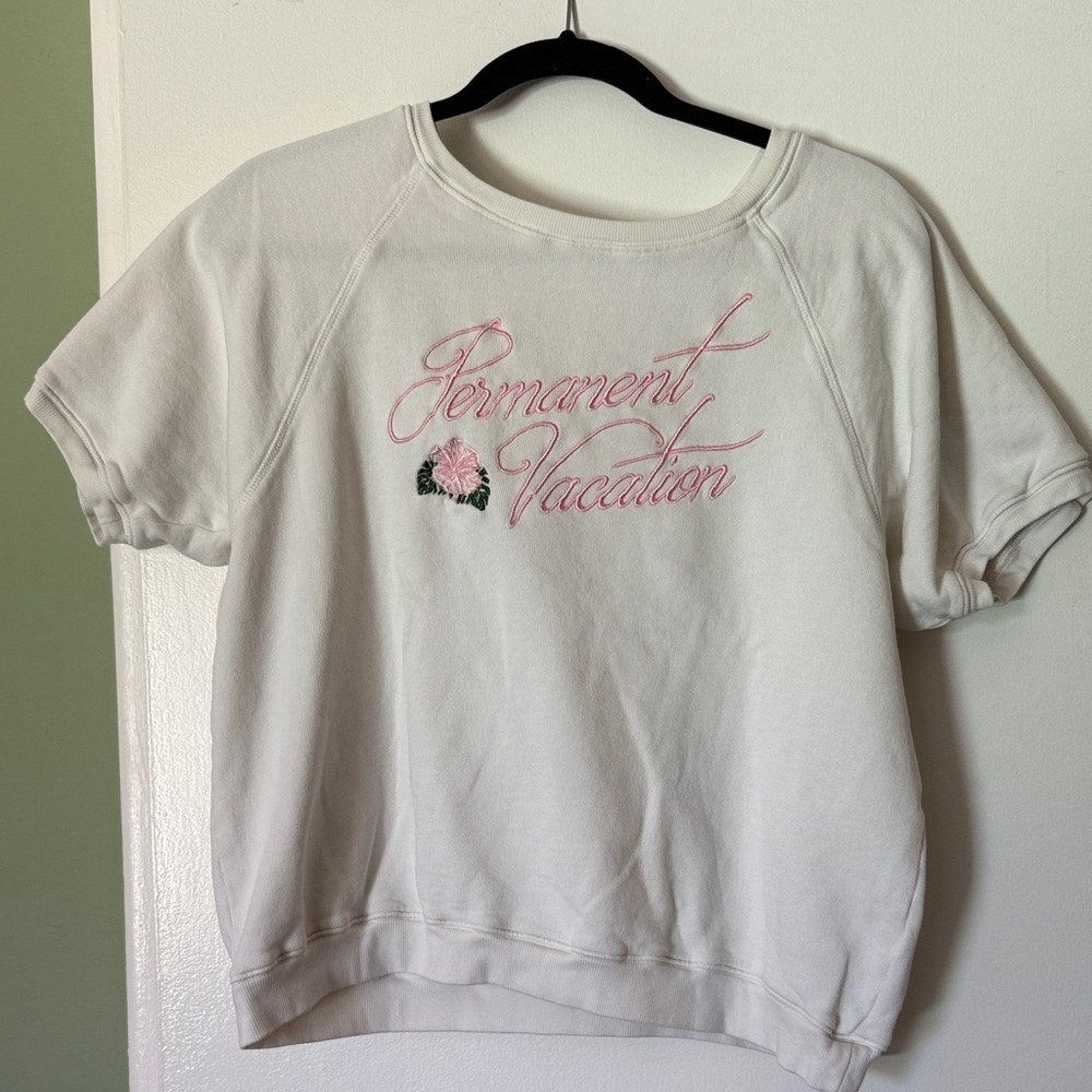 Bando - White Short Sleeve Sweatershirt